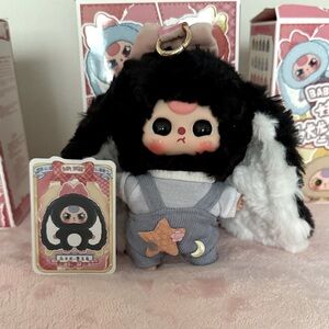 Rare 🖤 BABY 3 Macaron bunny Collectable pendant eyes move,swap able face/clothes